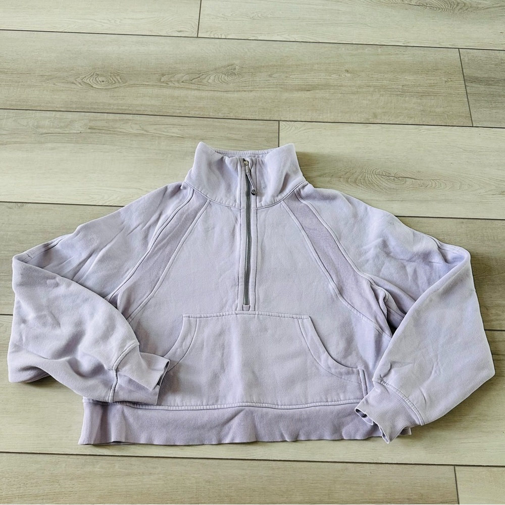 Lilac Half-Zip Women's Turtleneck Sweater